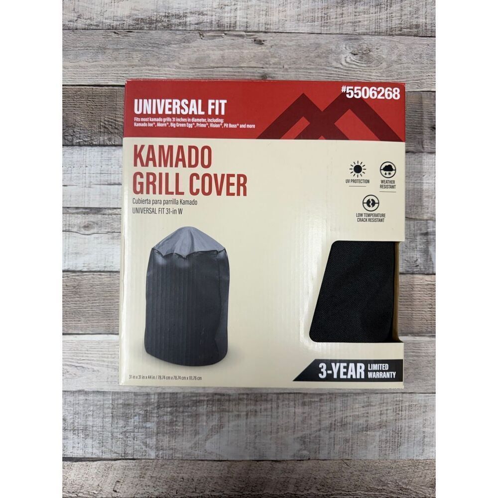 Master Forge Universal Fit 31-in W x 44-in H Black Kamado Grill Cover